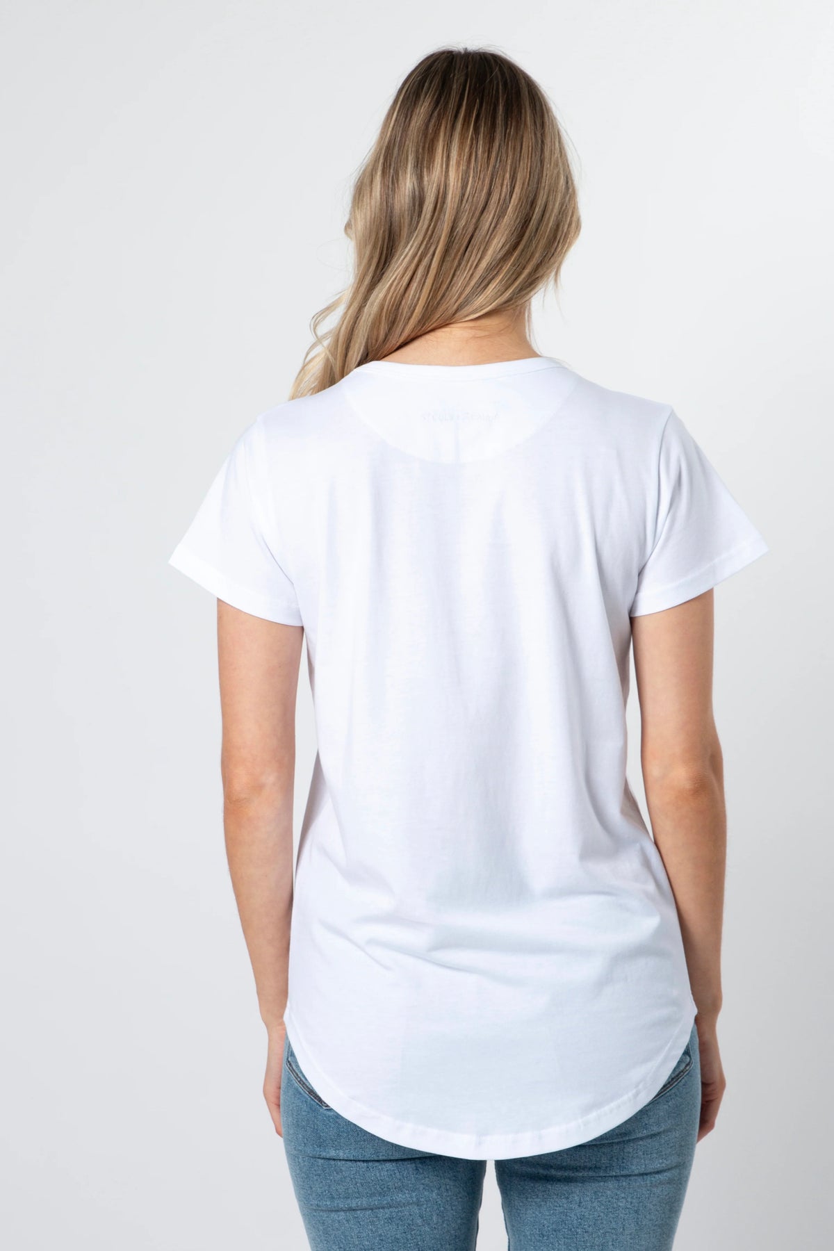 T-Shirt White Bowtiful Blue