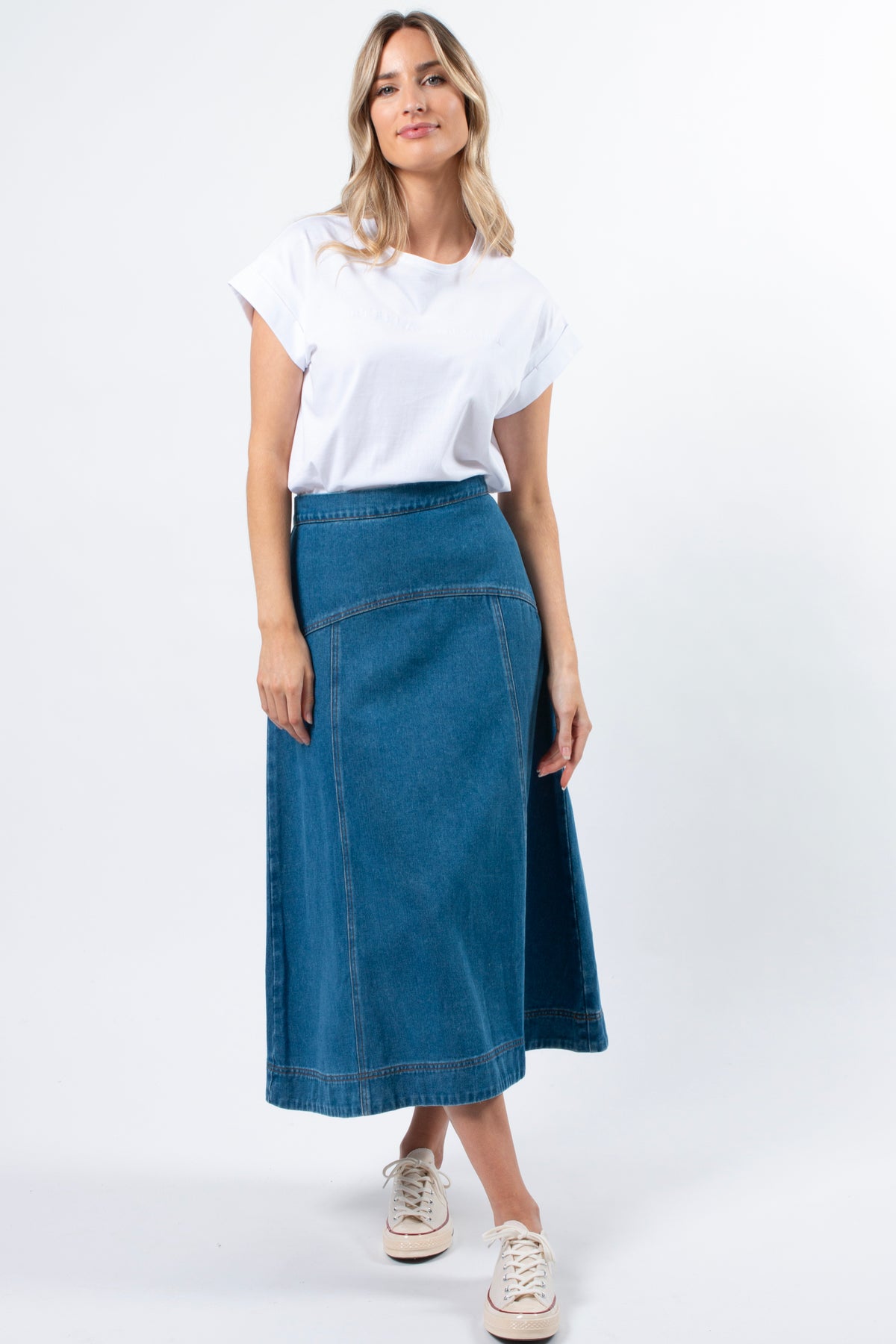 Dixie Skirt Light Wash