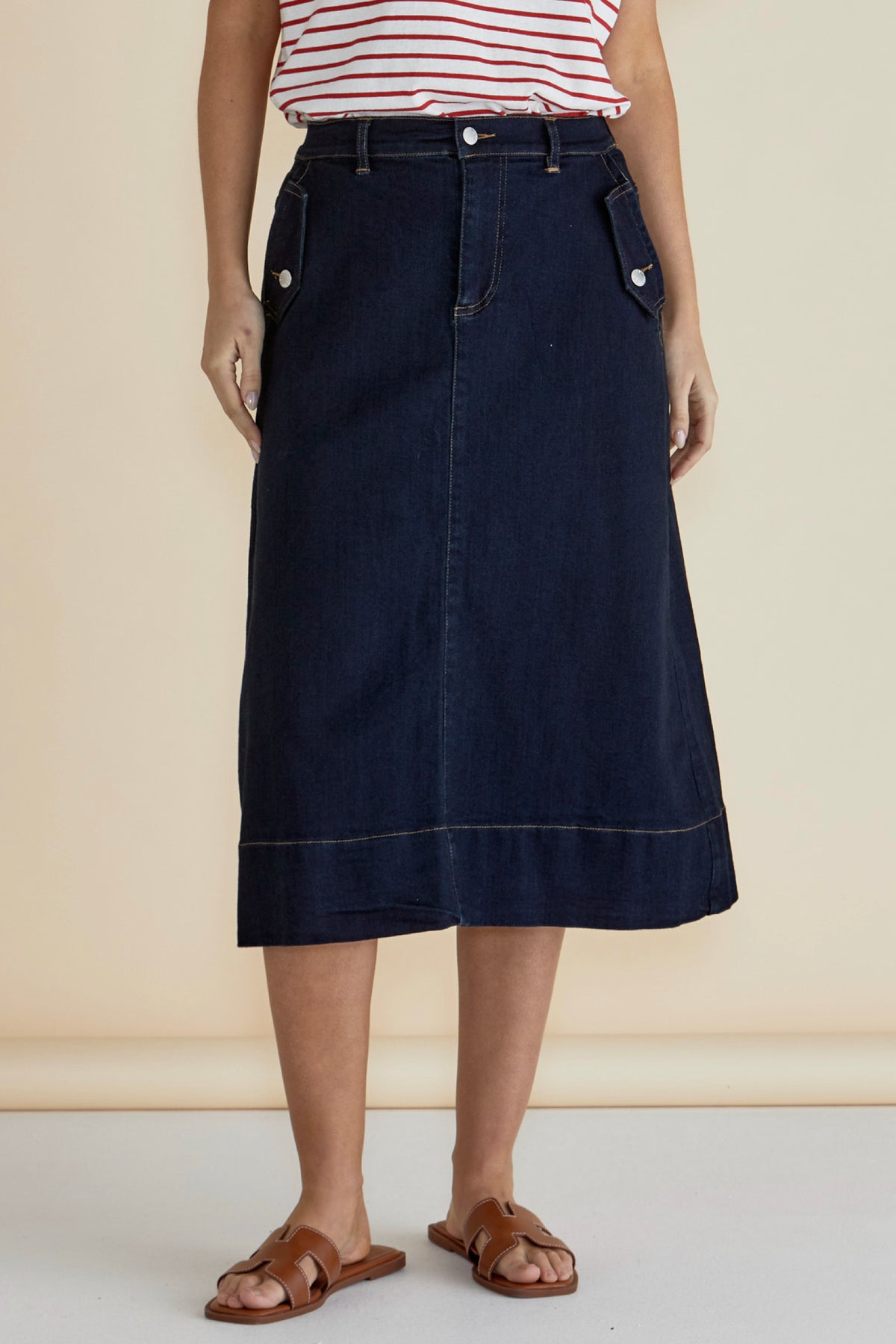 Astra Denim Skirt Ink