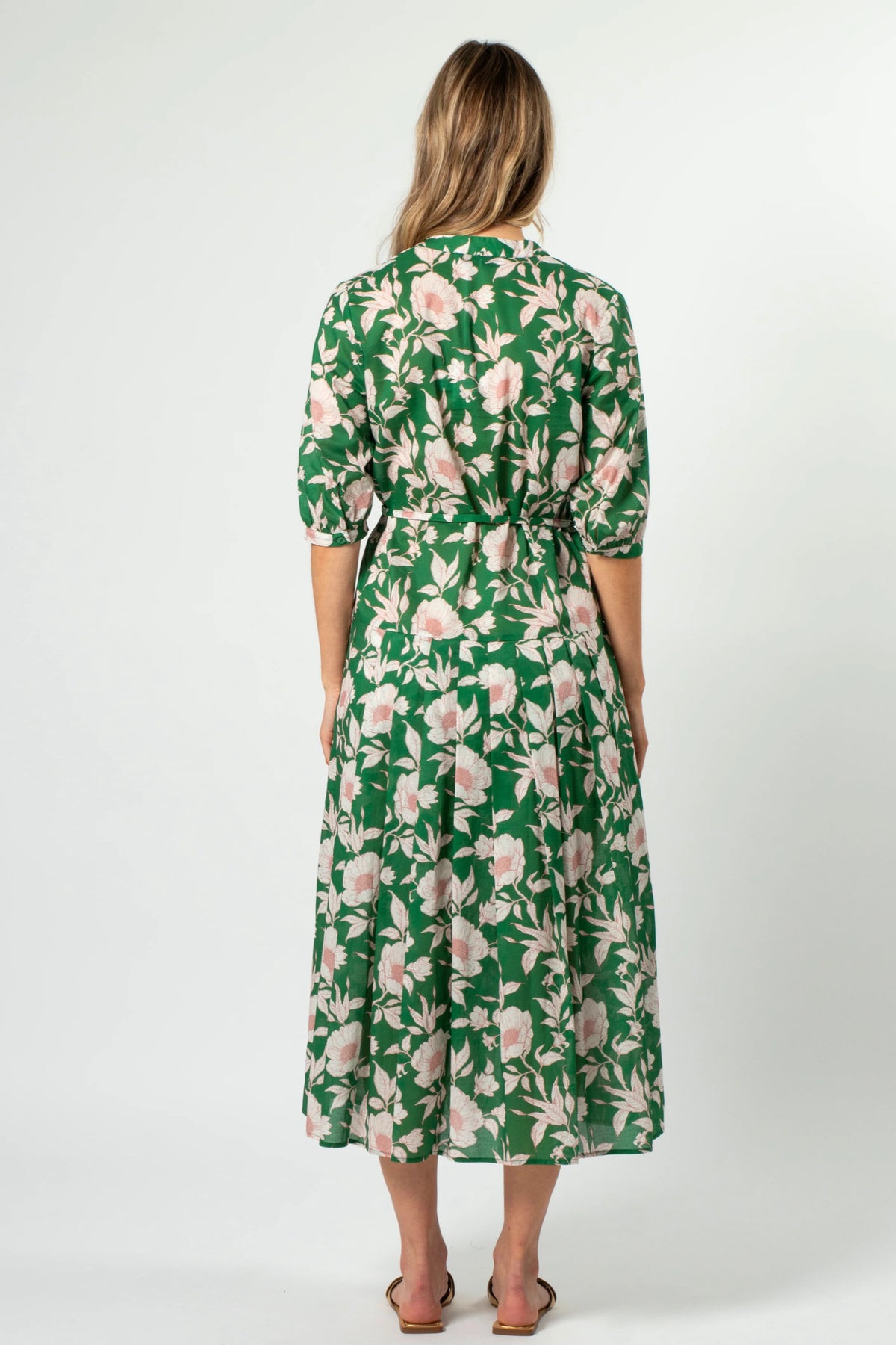 Amber Dress Vintage Green Floral