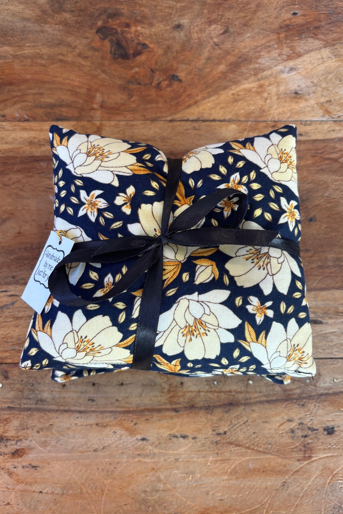 Wheat Bag Black Floral