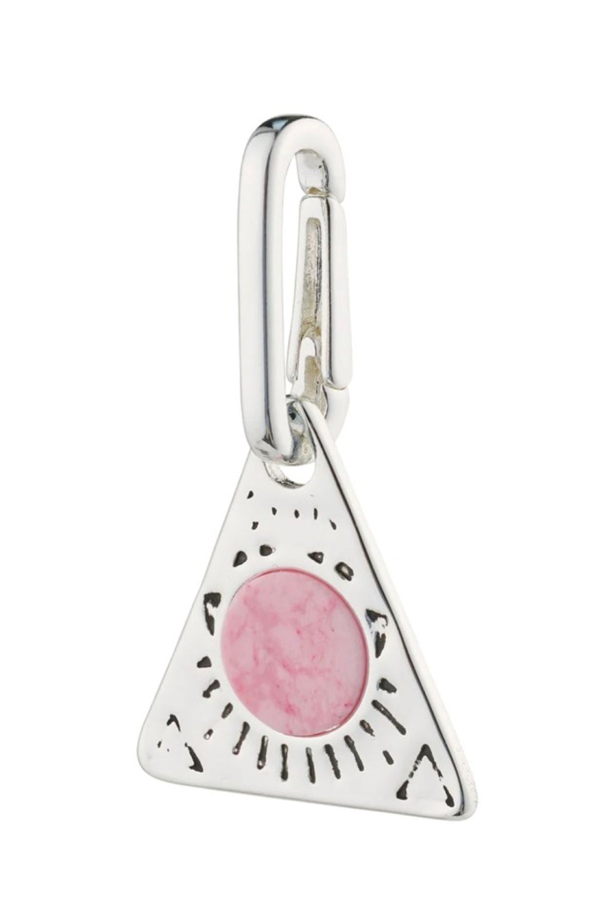 Charm Recycled Triangle Pendant Silver Plated