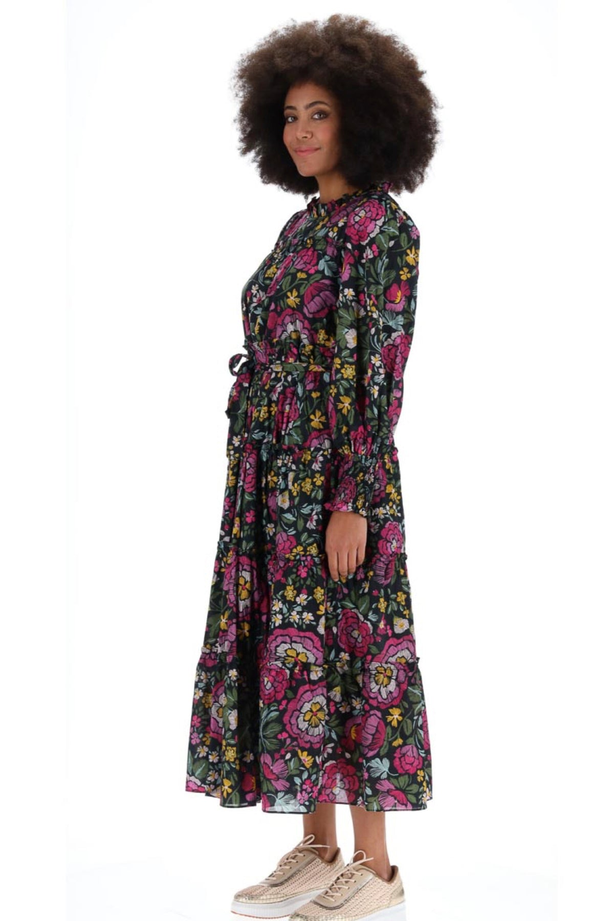 Carla Maxi Dress Long Sleeve Cotton