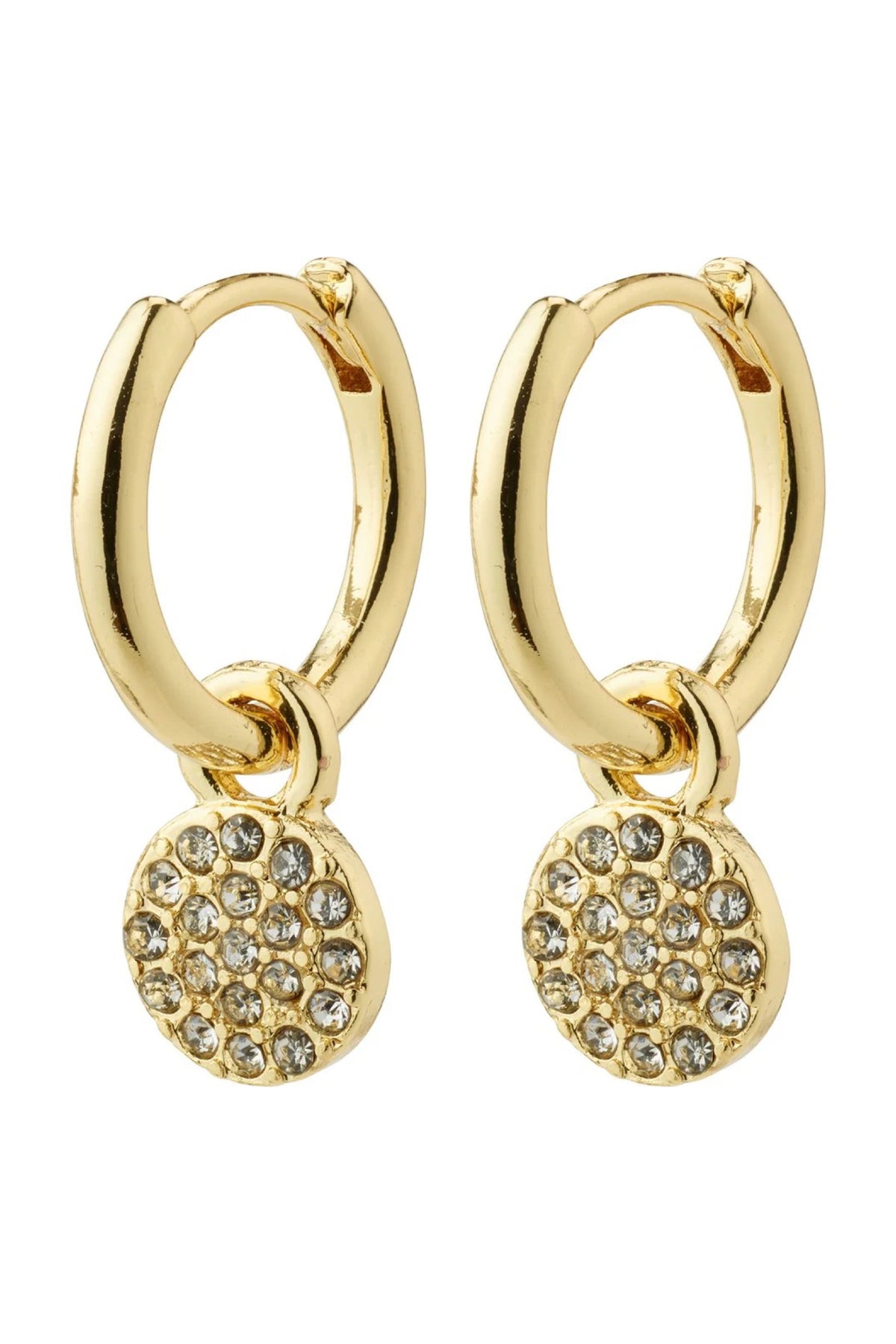 Chayenne Recycled Crystal Hoop Earrings Gold Plated