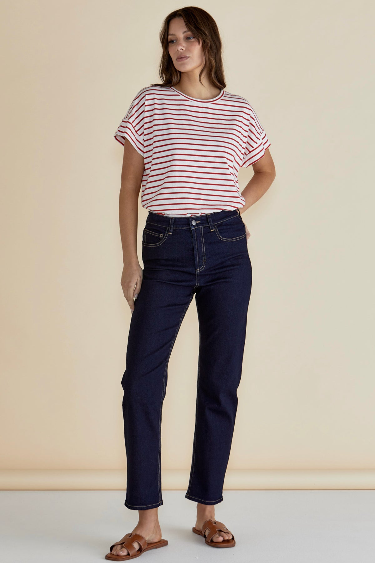 Willa Tee Red Stripe