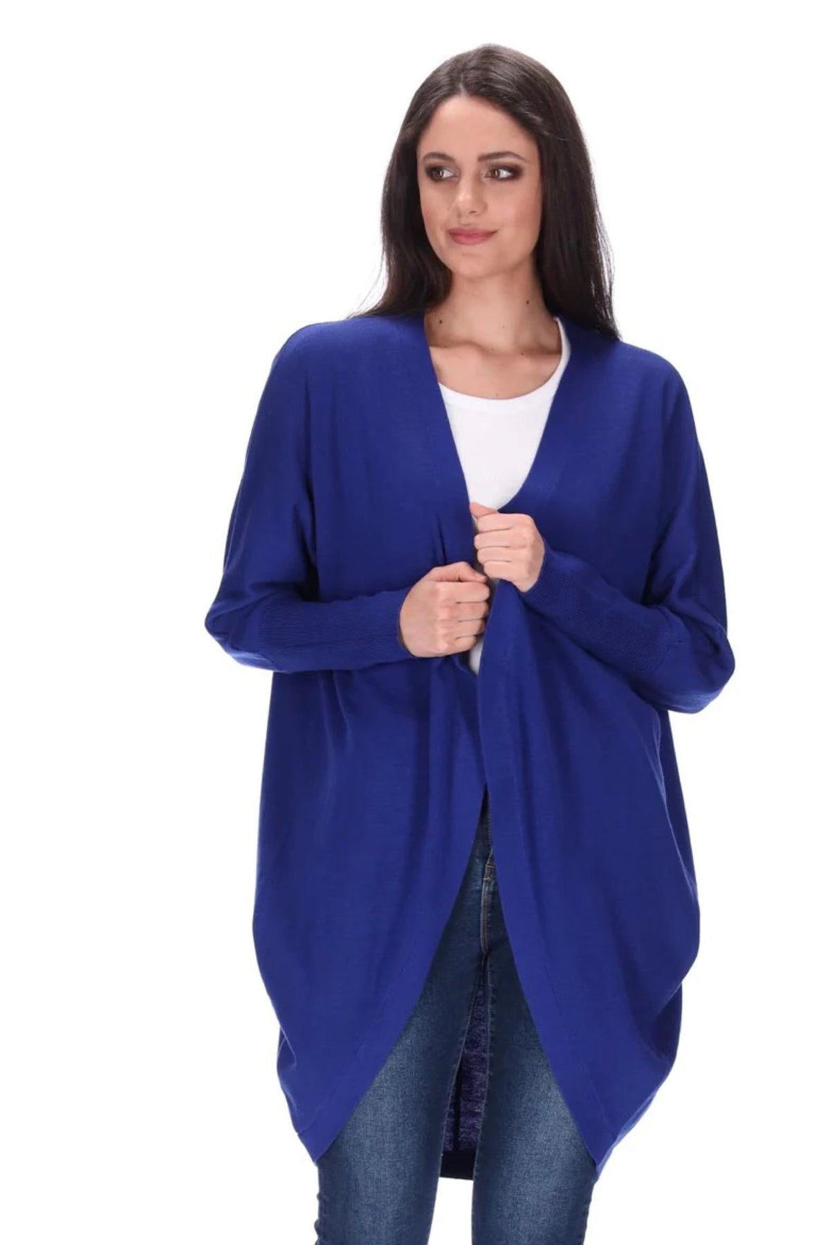 Royal Blue Merino Blend Cardi