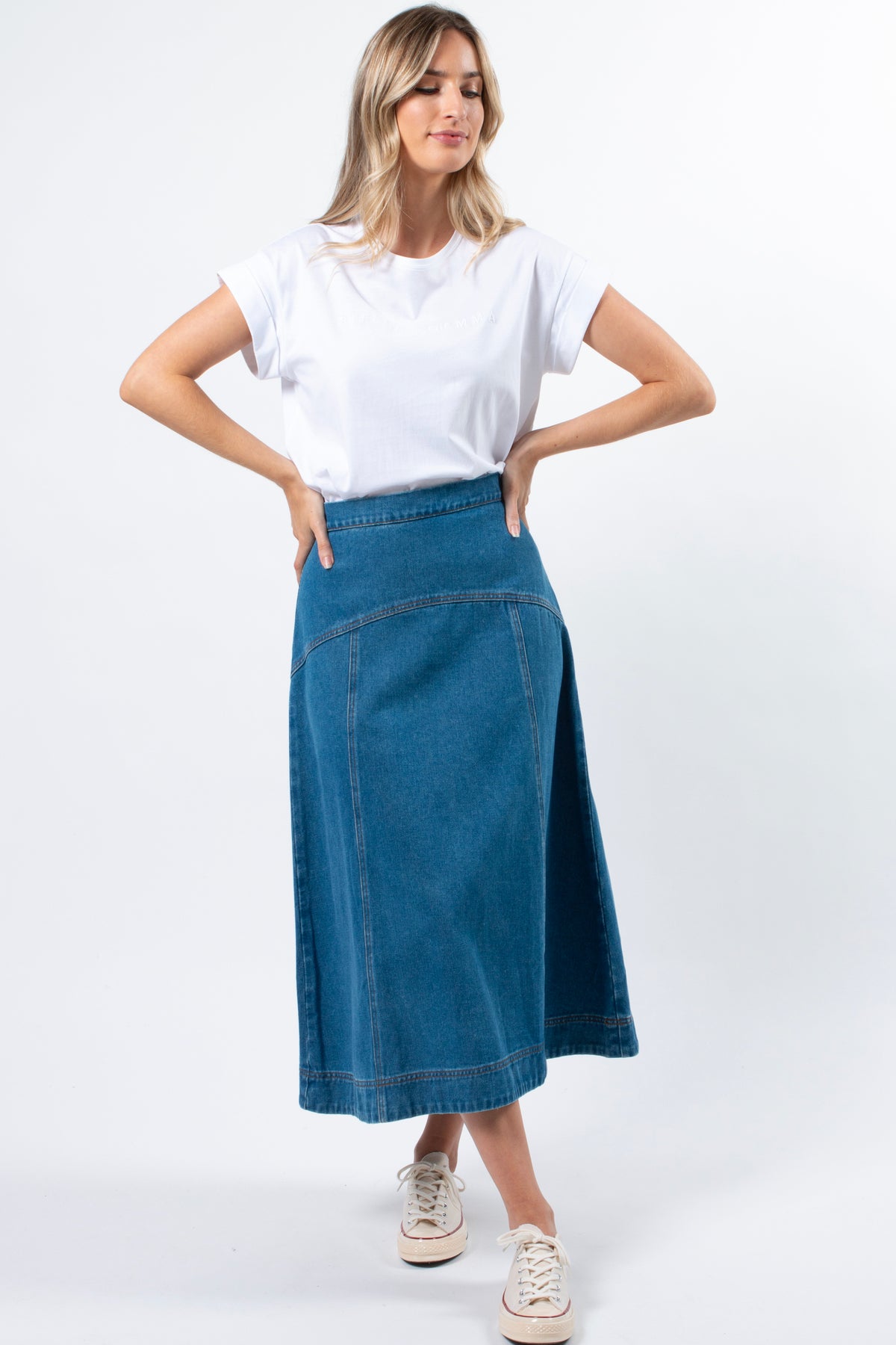 Dixie Skirt Light Wash