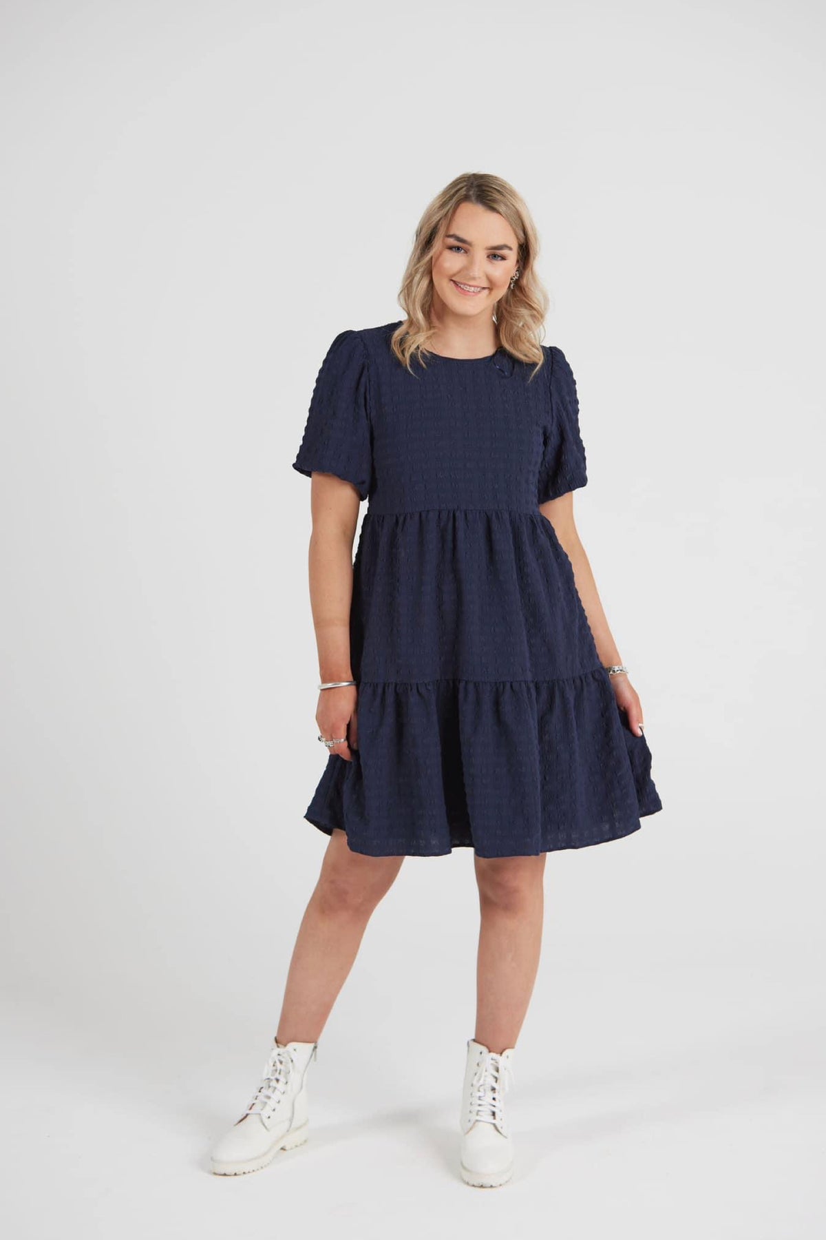 Navy Carefree Mini Dress