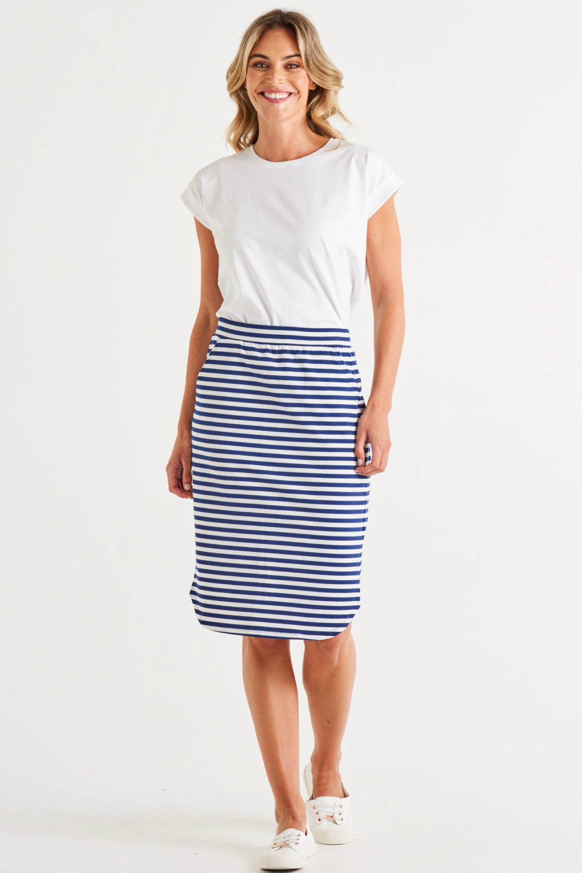 Evie Skirt Ocean Stripe