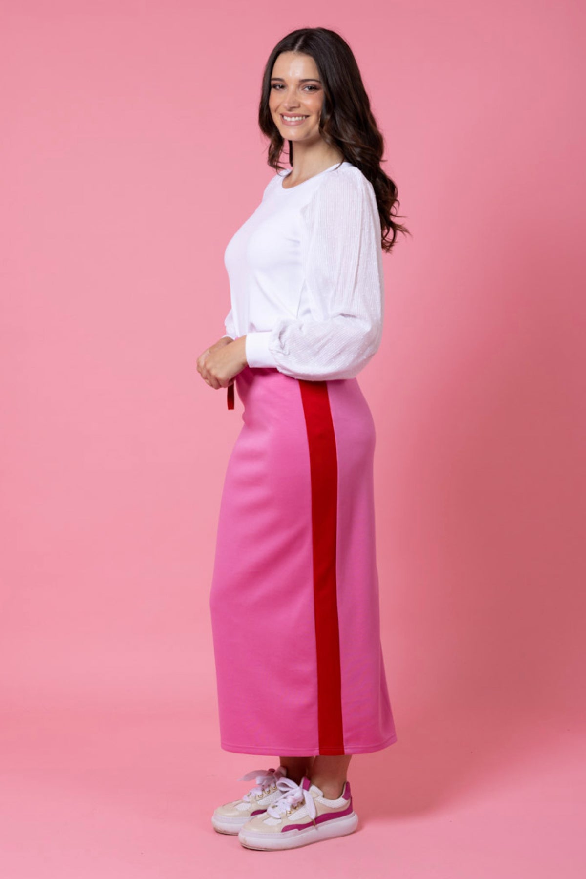 Mattie Sweater Skirt Pink