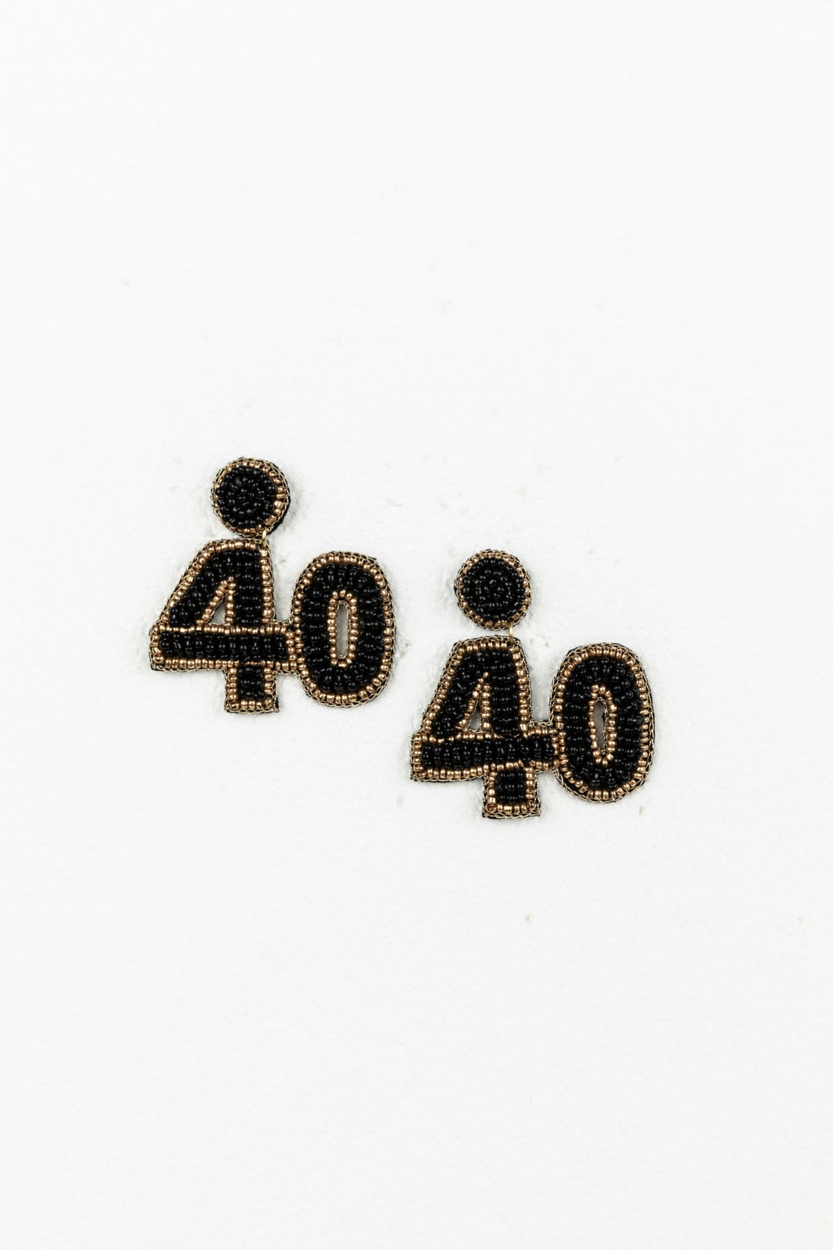 40th Earrings Black