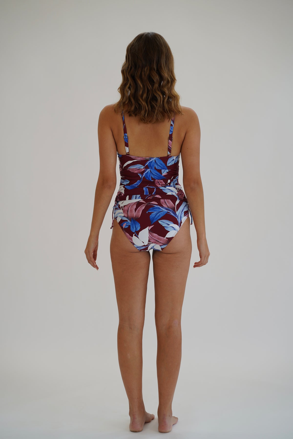 Tie Side Tankini Maroon