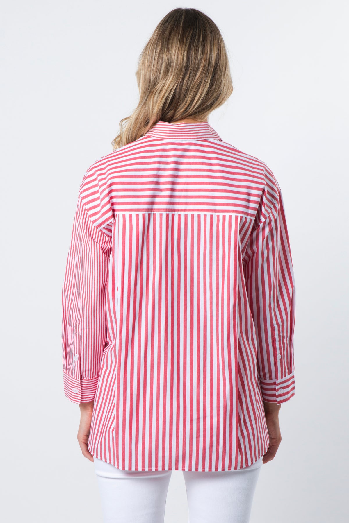 Essentials Shirt Ruby Stripes