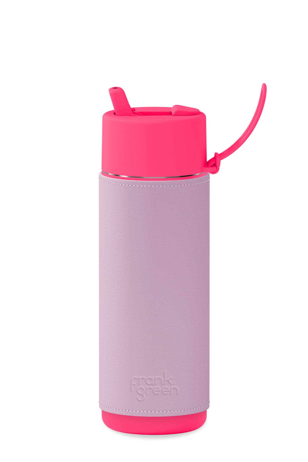 Neon Pink/Lilac Haze Cactus Leather Sleeve 20oz Reusable Bottle