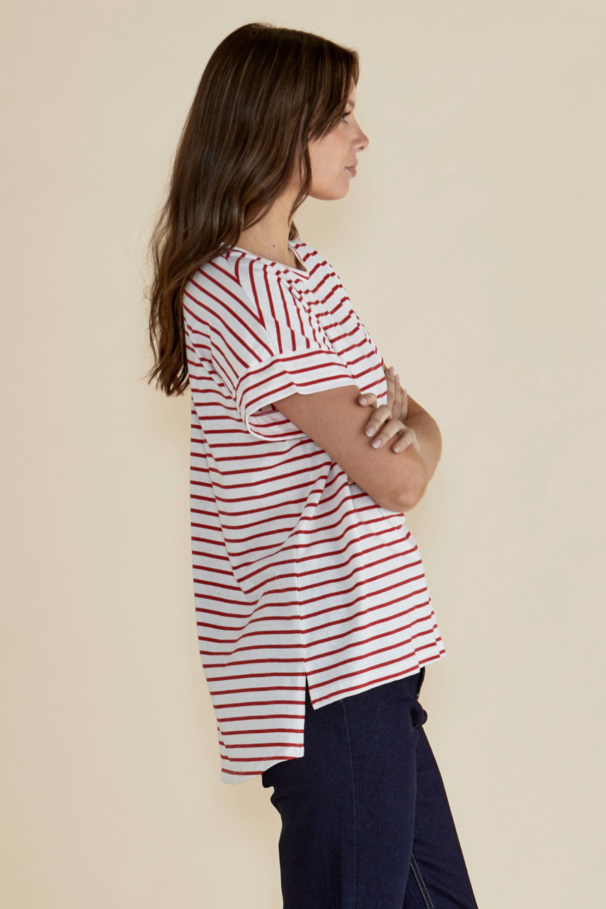 Willa Tee Red Stripe