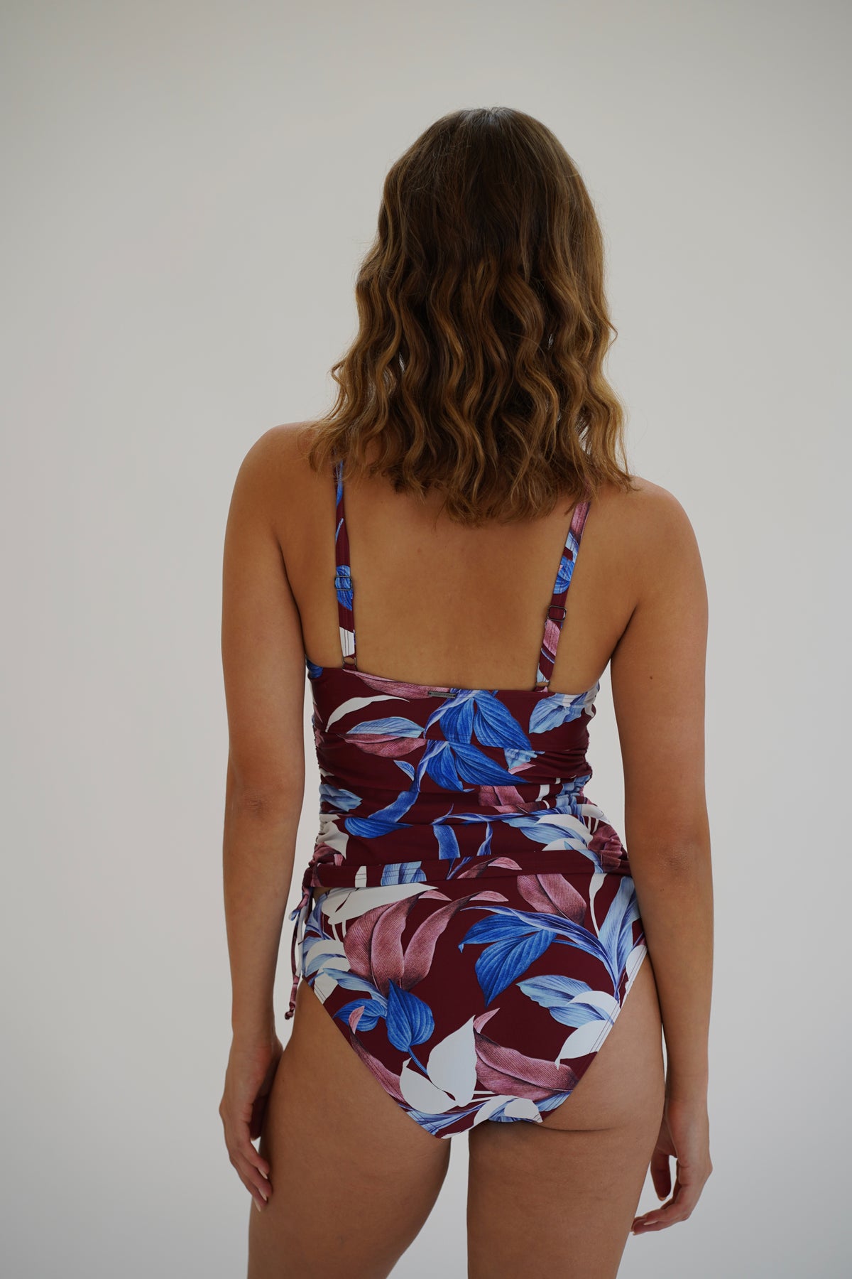 Tie Side Tankini Maroon