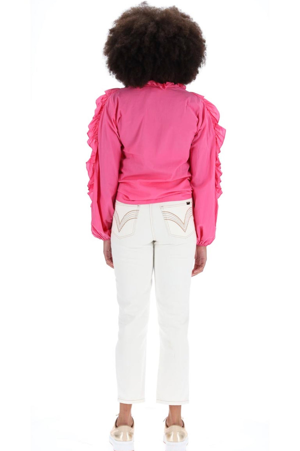 Camie Cotton Blouse Pink