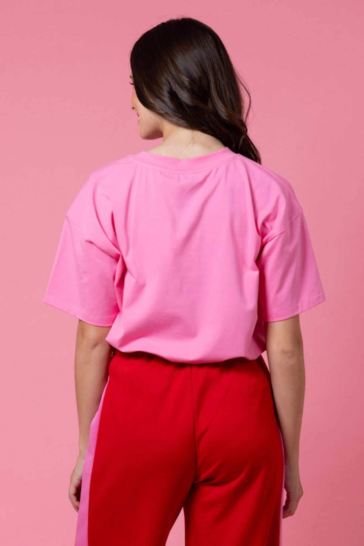 Tina T-Shirt Pink Red Print