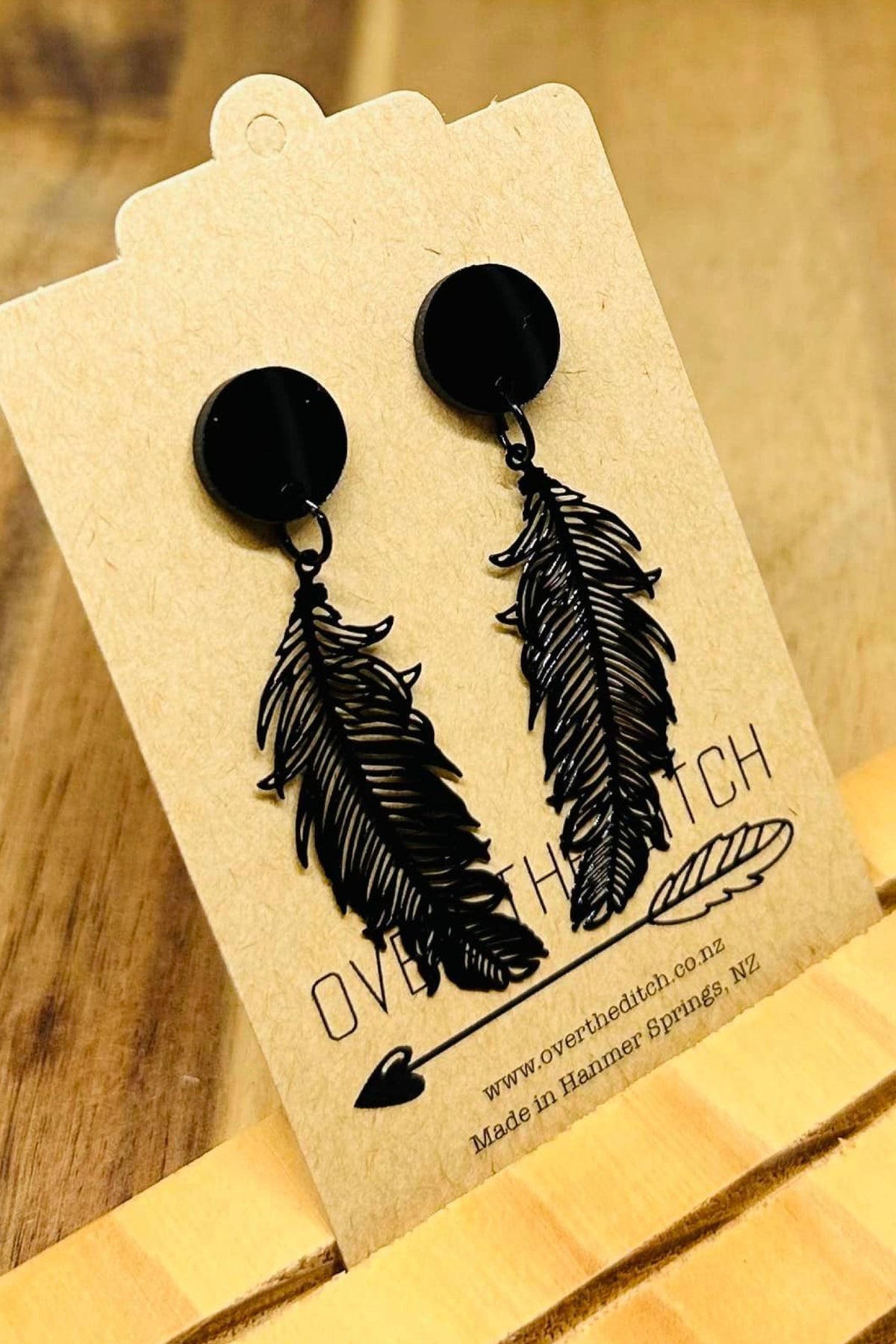 Black Feather Dangles