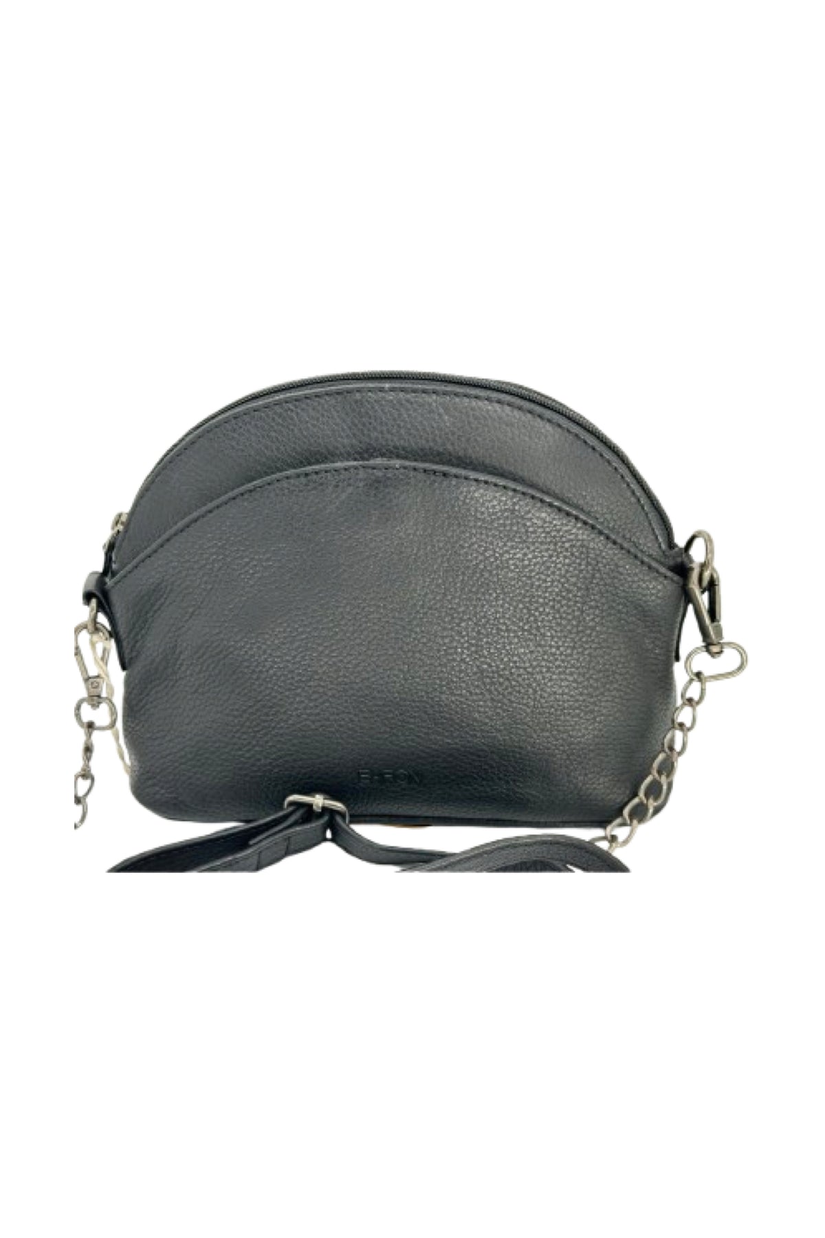 Moana Oval Bag With Gunmetal Chain Black