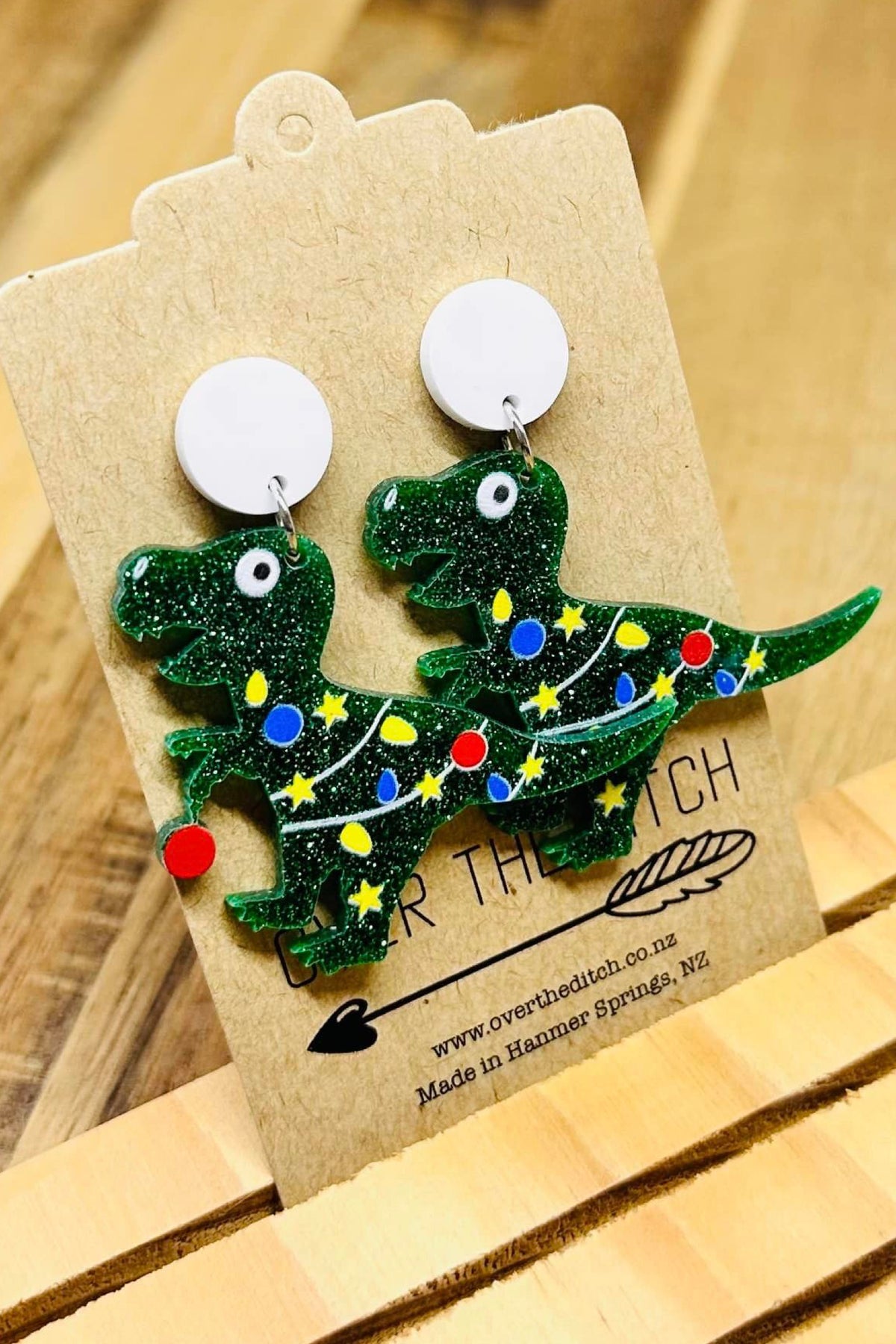 Crazy Christmas Dino Dangles