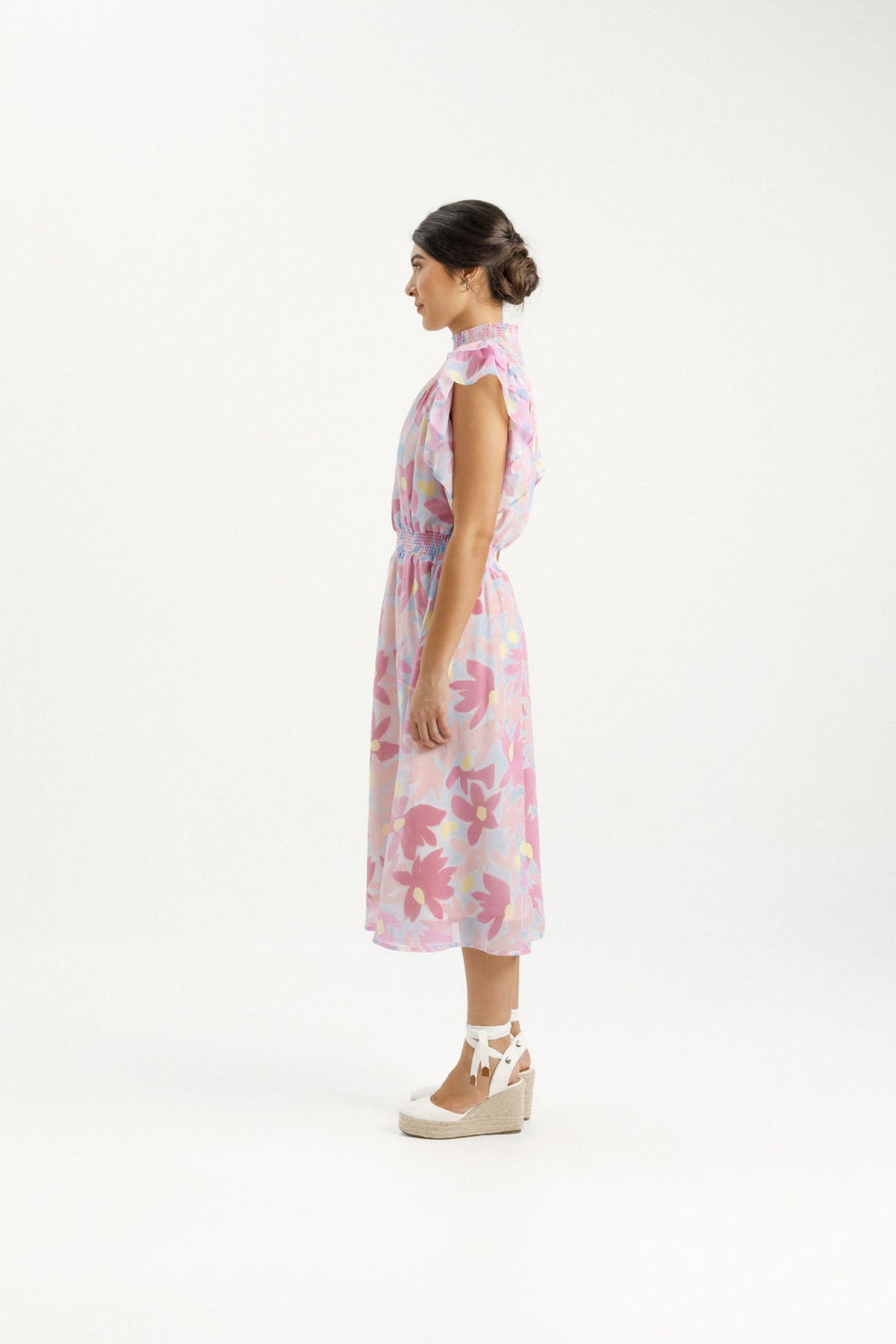 Charlie Midi Dress Sky Daisies