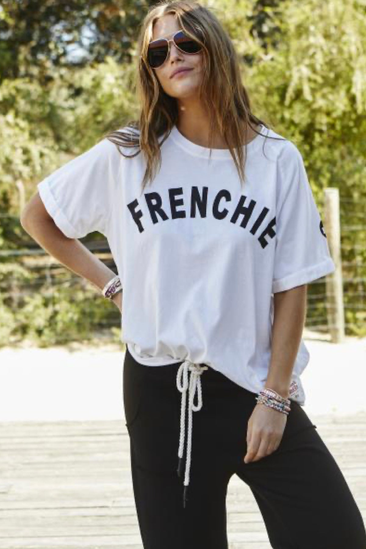 Frenchie Tee White