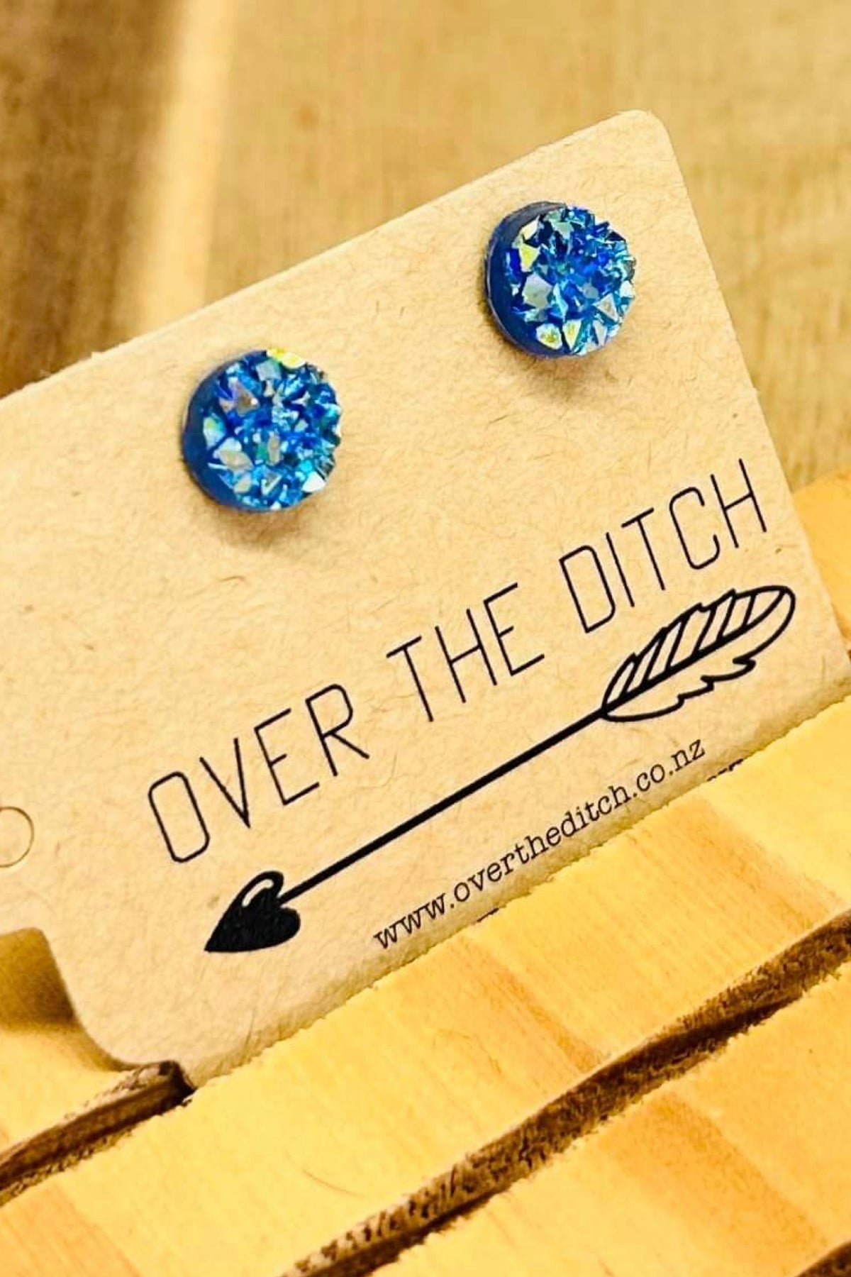 Blue Blingy Studs