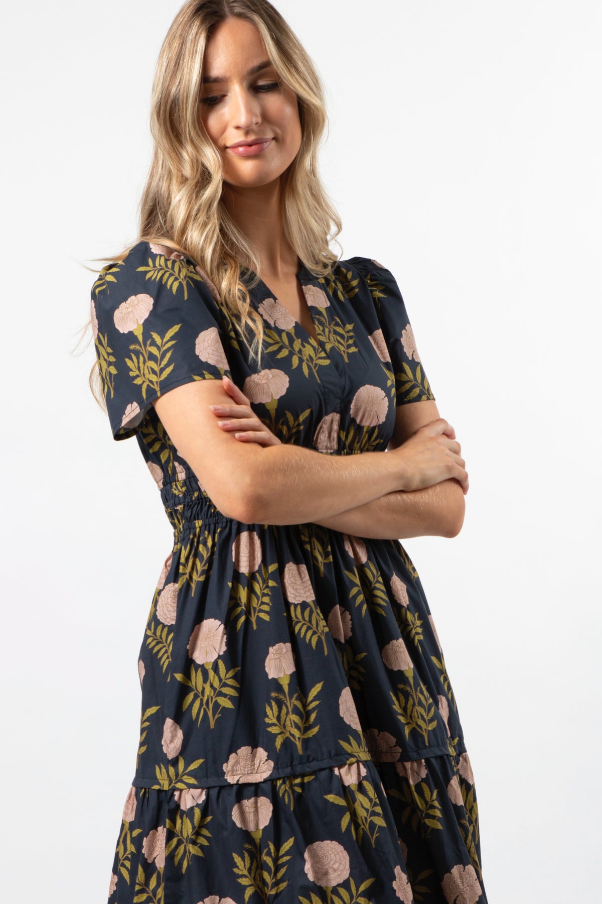 Vittoria Dress Flore Navy