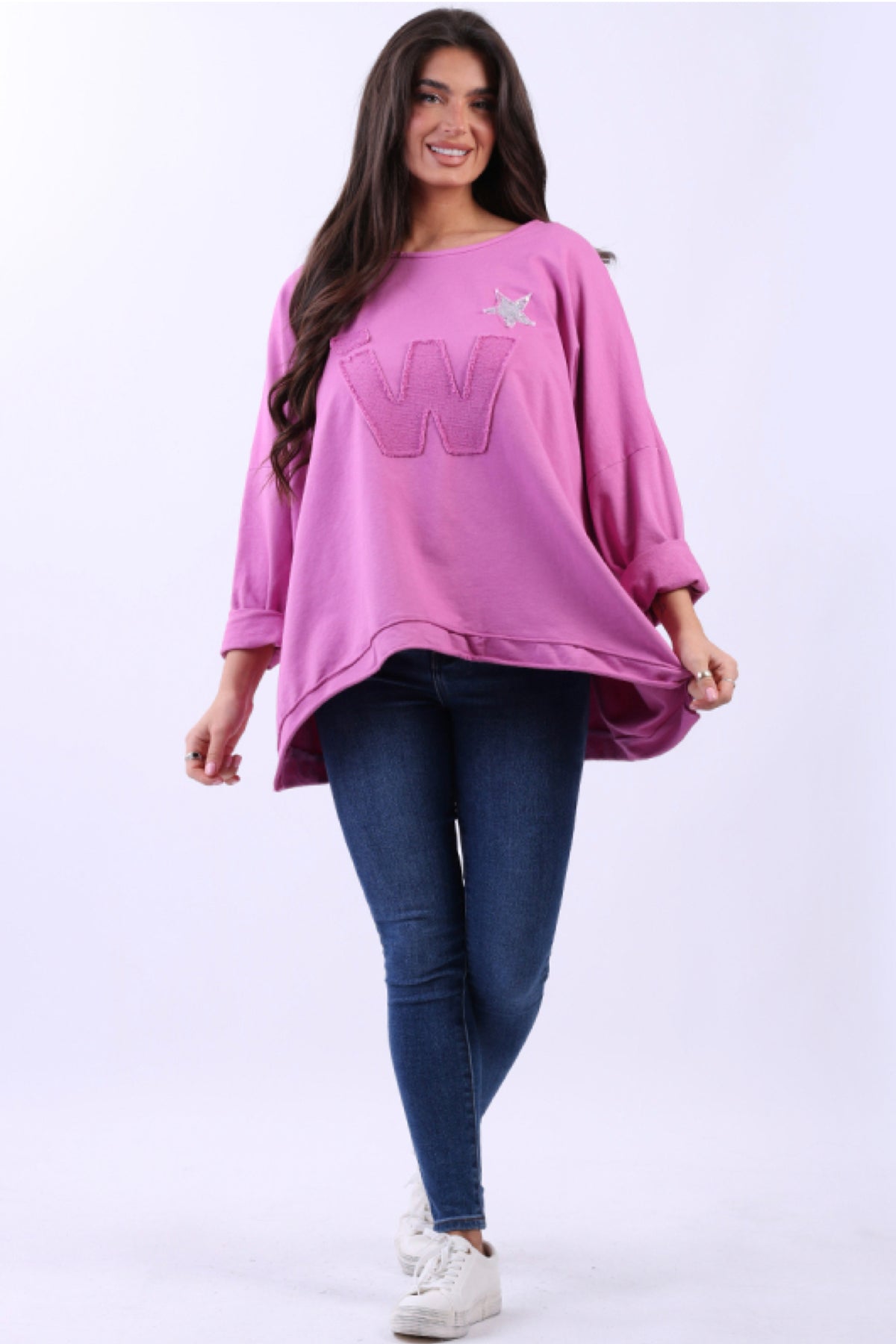 W Star Sweater Flamingo