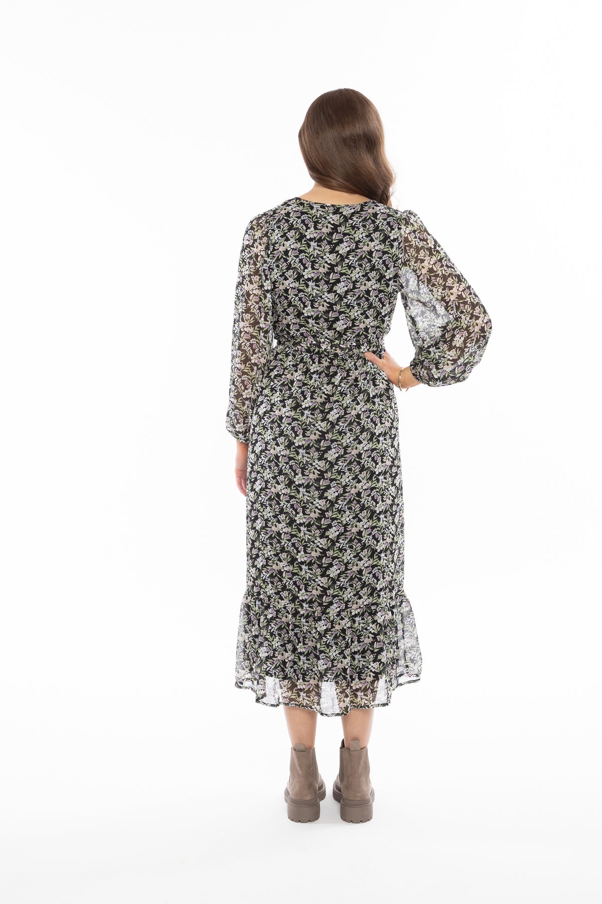 Perceptive Dress Long Sleeve Berry Sprig