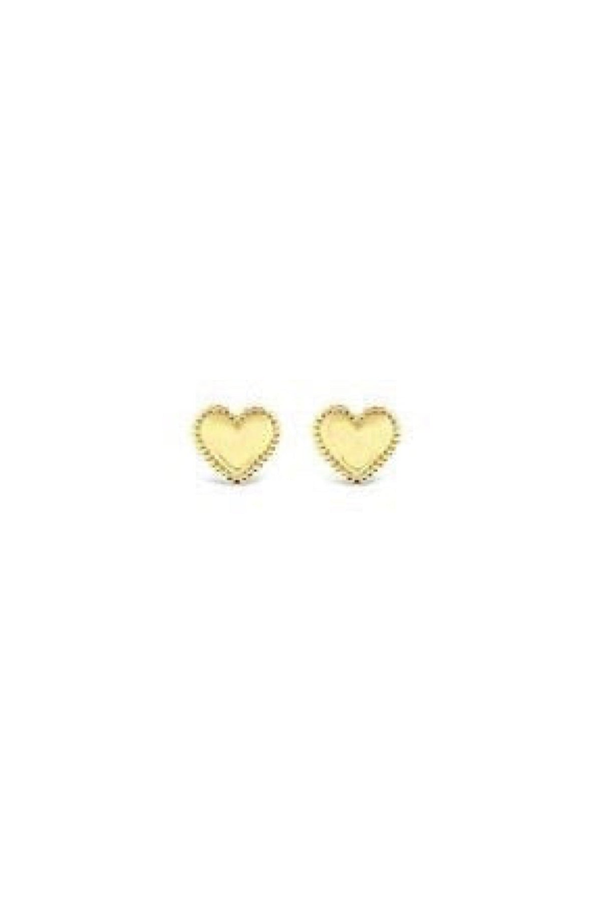 Yellow Gold Heart Earrings