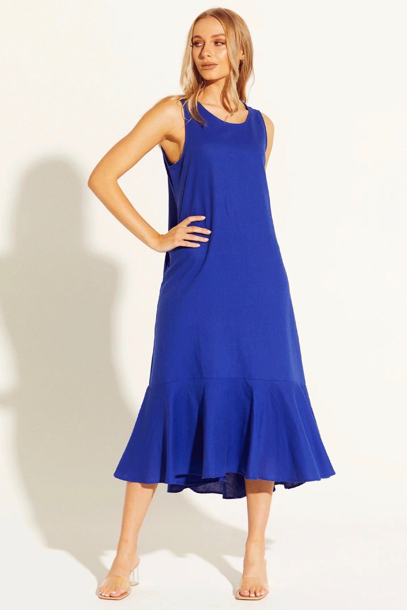 Cobalt blue shift top dress