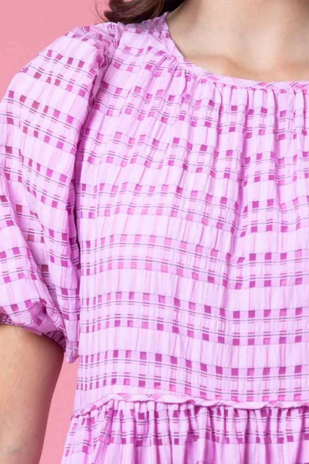 Brittany Dress Pink Check