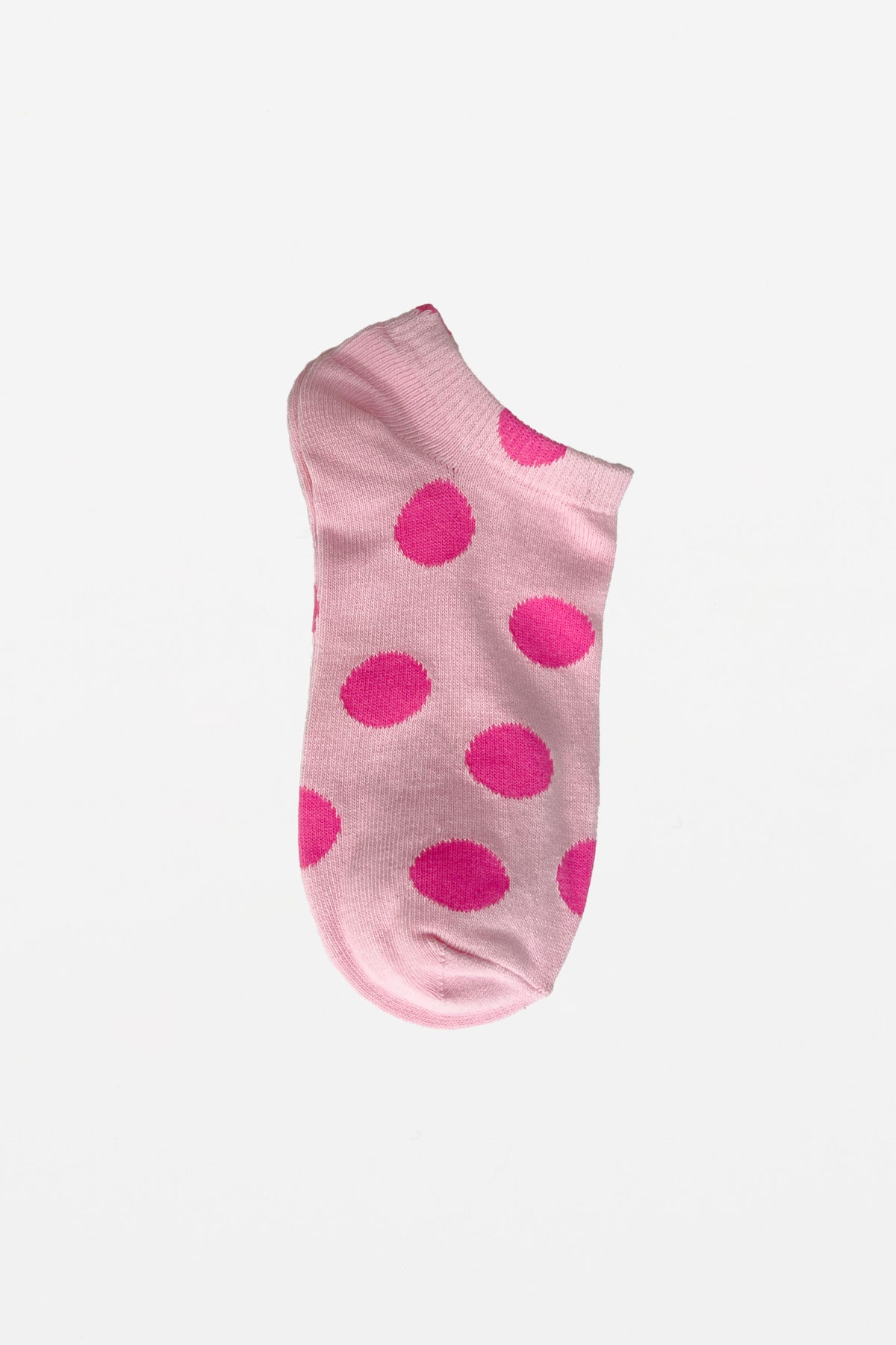 Sock Blush With Fuchsia Dots