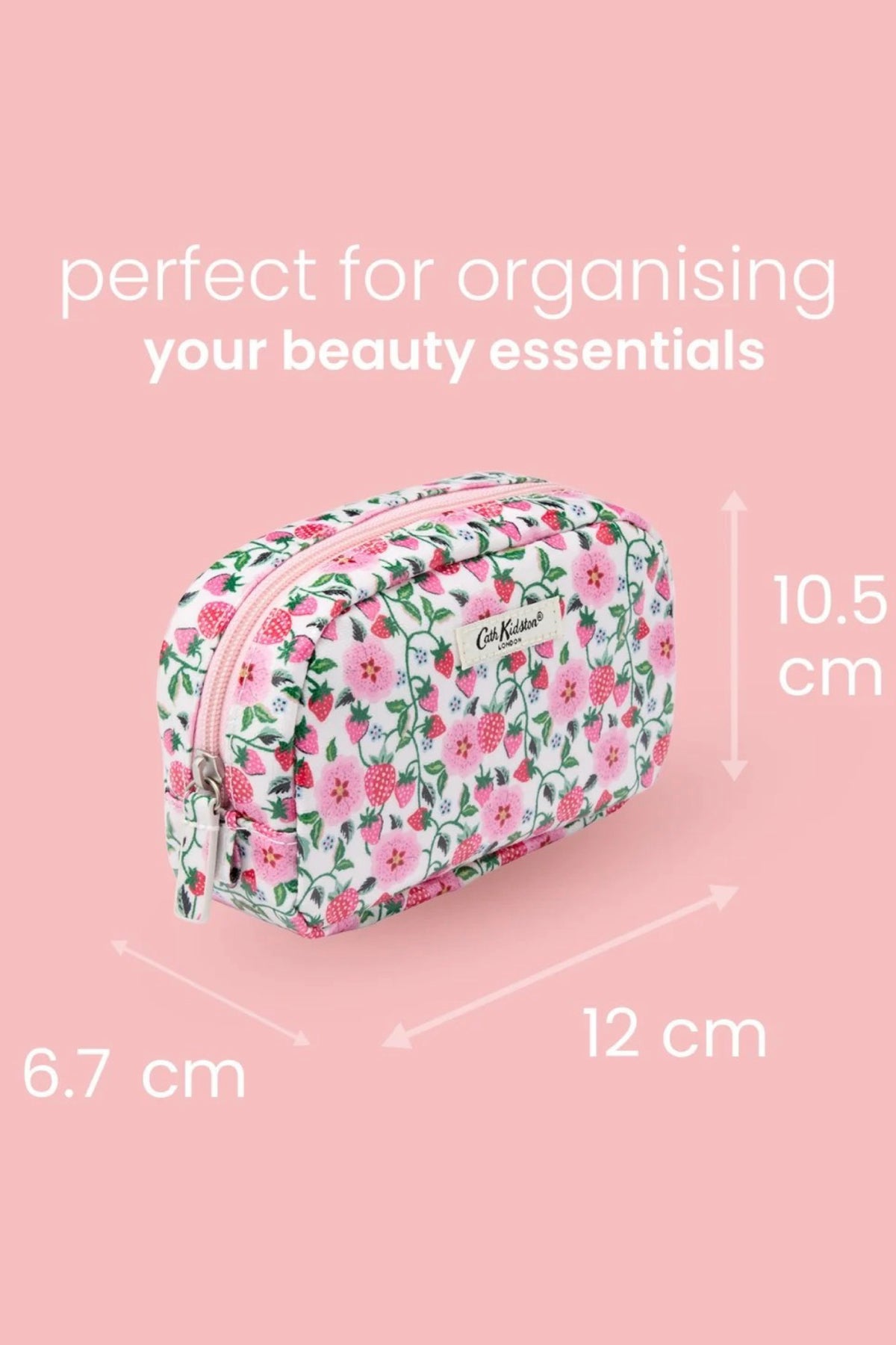 Cath Kidston Makeup Bag With Mirror Strawberry Pink/Red