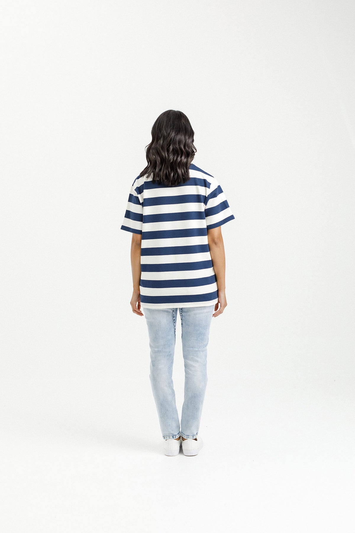 Chris Tee Indigo Blue Stripe With Mini X