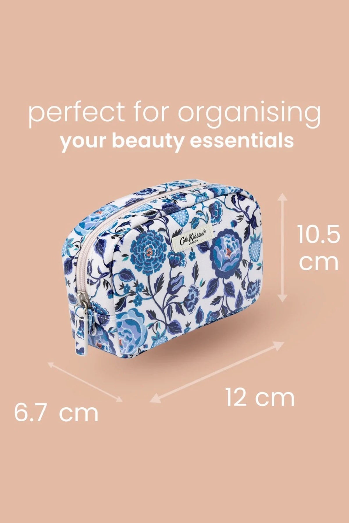 Cath Kidston Makeup Bag With Mirror Navy Carnation Blue