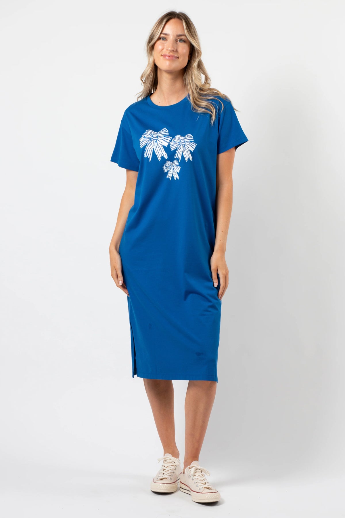 Maxie T-Shirt Dress Deep Bowtiful Blue