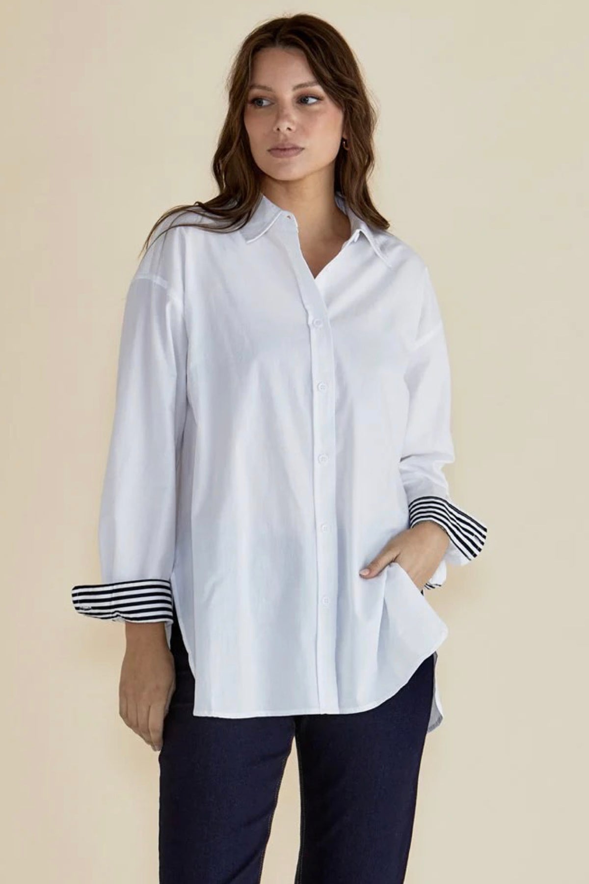 Claire Classic Shirt White