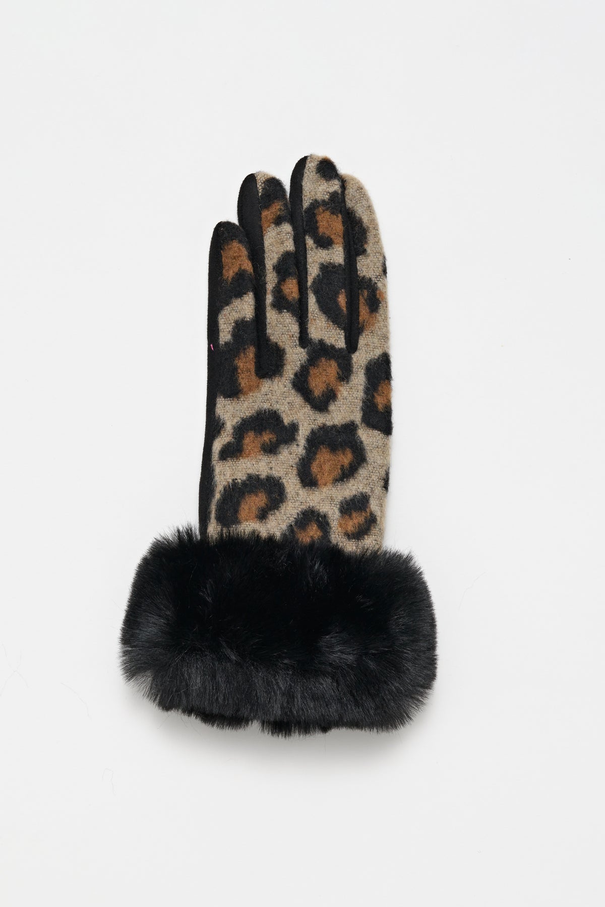 Gloves Leopard With Fur