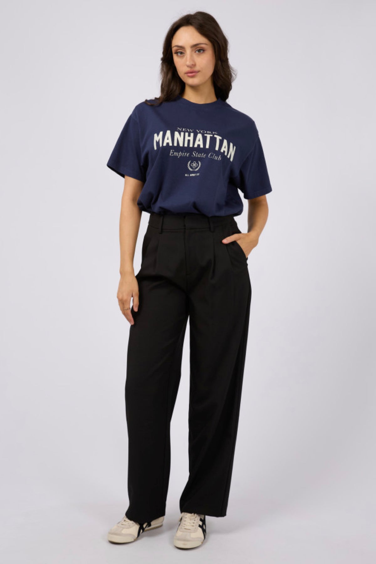 Manhattan Oversized Tee Navy