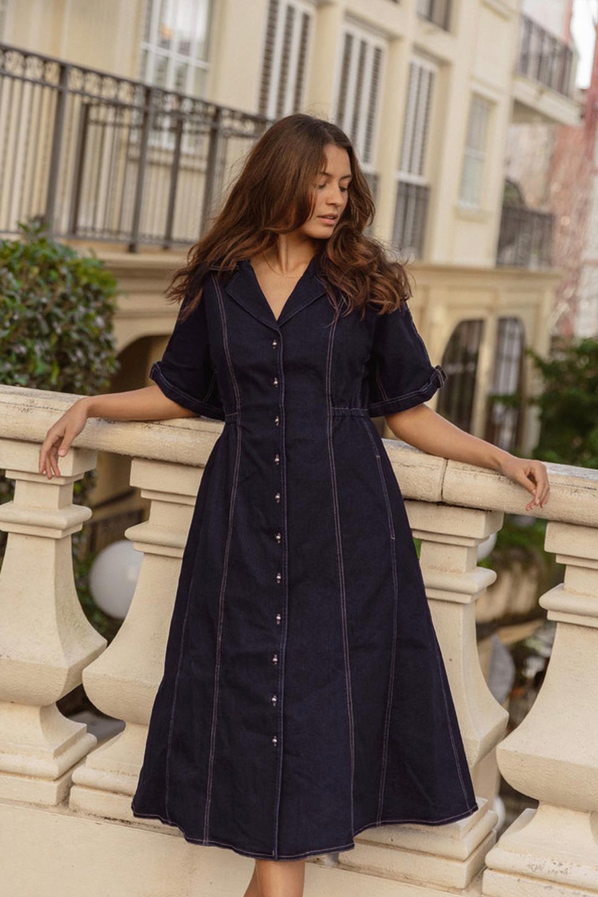 Dana Denim Dress Indigo Blue