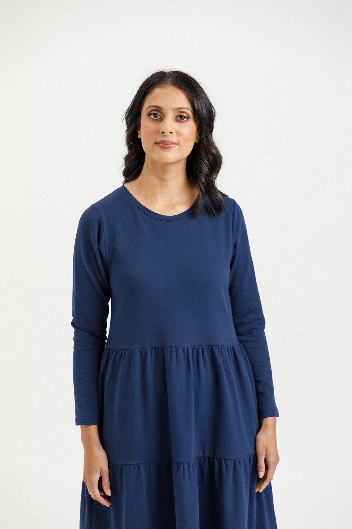 Long Sleeve Kendall Dress Indigo Blue