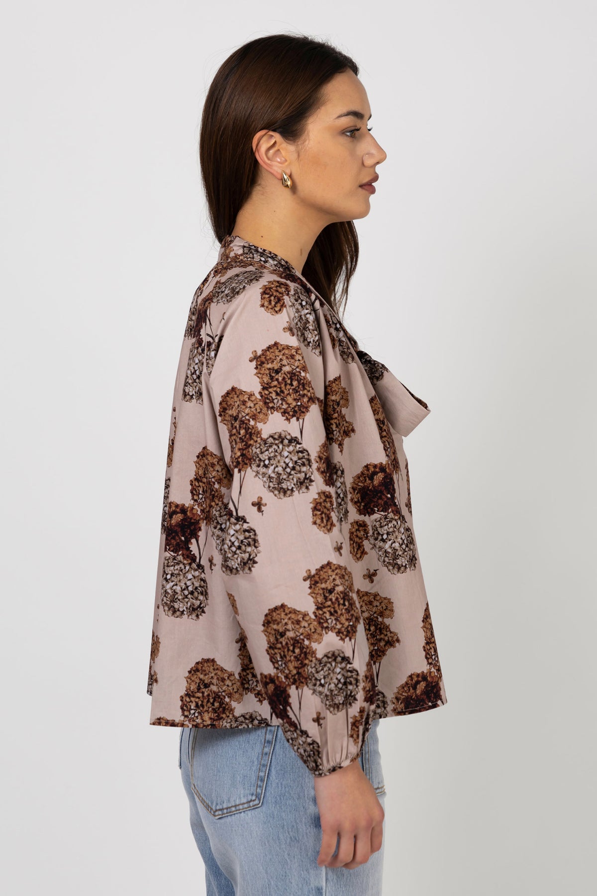 Bowie Blouse Blush Hydrangea