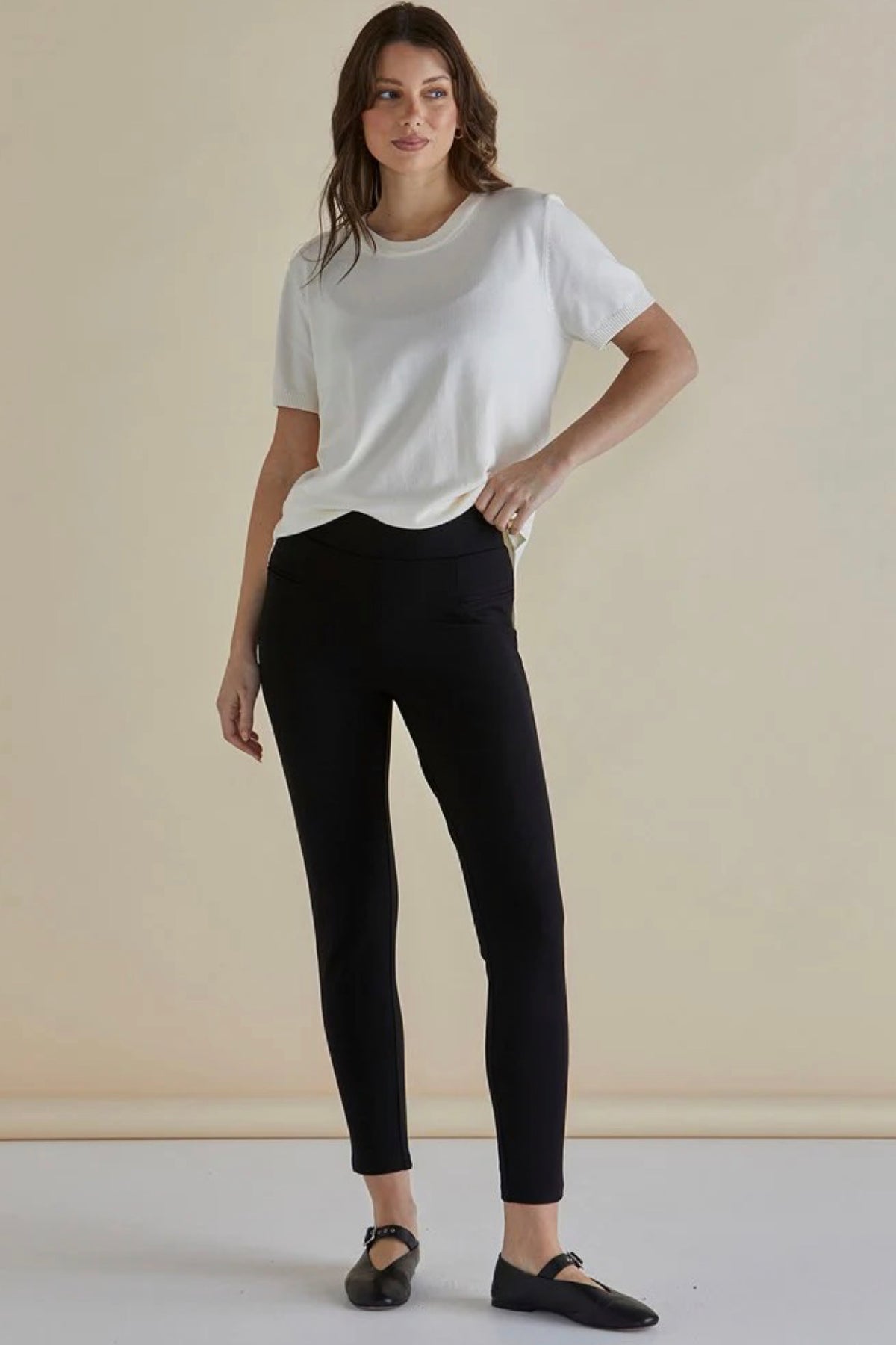 Gwen Ponte Legging Black