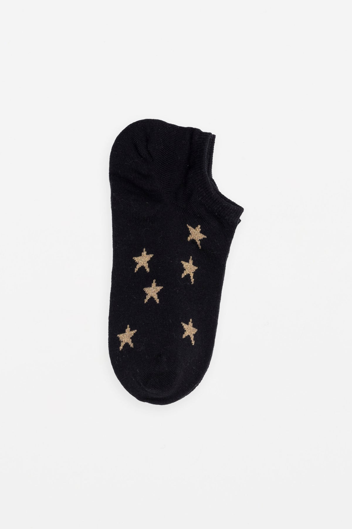 Socks Black With Gold Glitter Stars