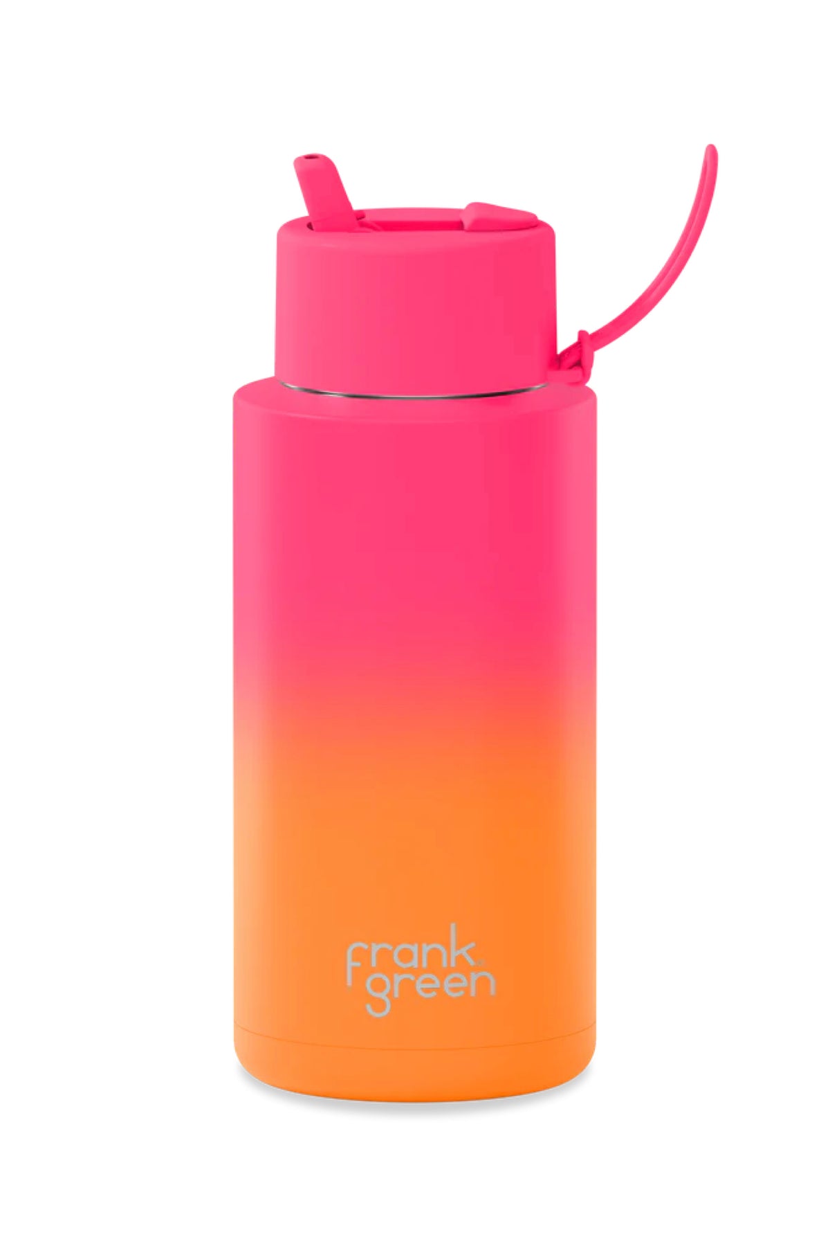 34oz Stainless Steel Ceramic Reusable Bottle Summer Sunset With Flip Straw Lid