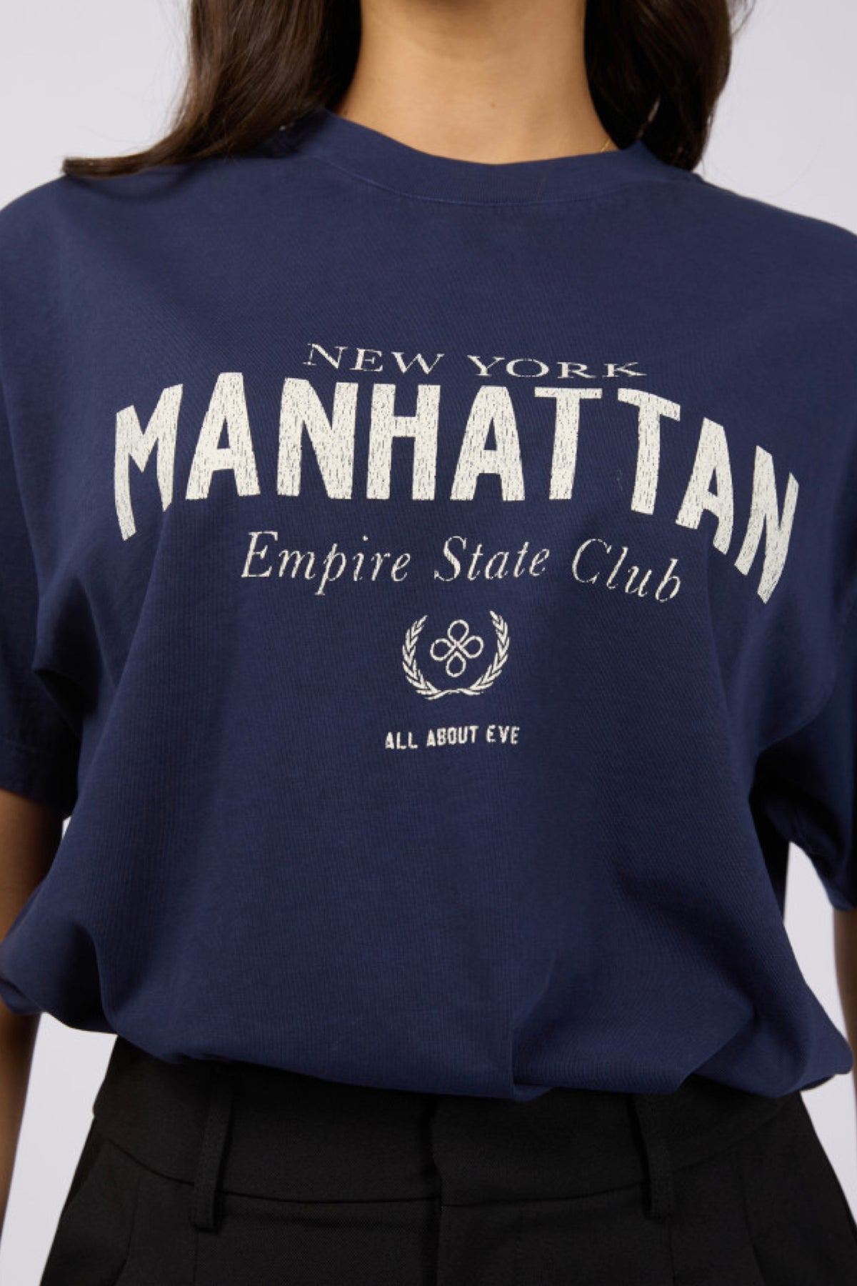 Manhattan Oversized Tee Navy