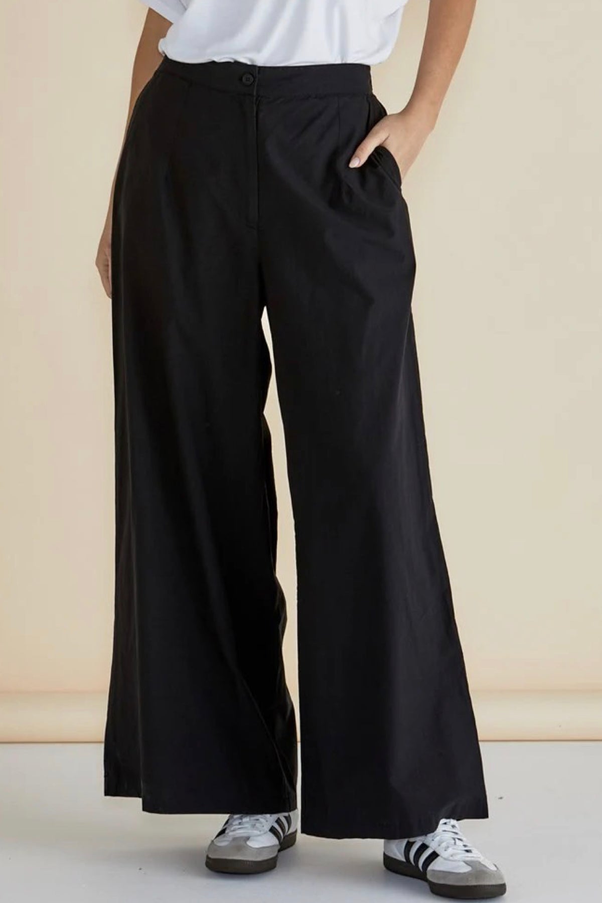 Wendy Wide Leg Pant Black